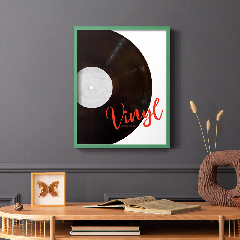 Impression sur vinyle encadrée - bois massif, Cadre simple vert, H 10 po x l 8 po