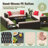 15-Piece 12-Person PE Rattan Outdoor Conversation Set with Fire Pit -790116343