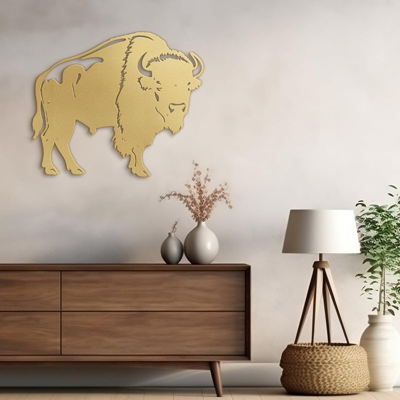 Wall Decor Metal, Gold, 16" H x 24" W x 0.05" D