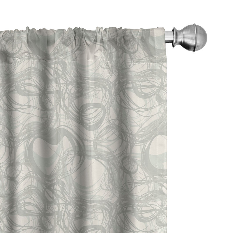 Aroche Semi Sheer Curtain Pair, 28" W x 95" L