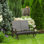 Banc oscillant pour 2 personnes, causeuse de patio avec cadre en acier thermolaqué, 2 sièges de balançoire pour la cour, la pelouse, le jardin et le porche, gris mélangé