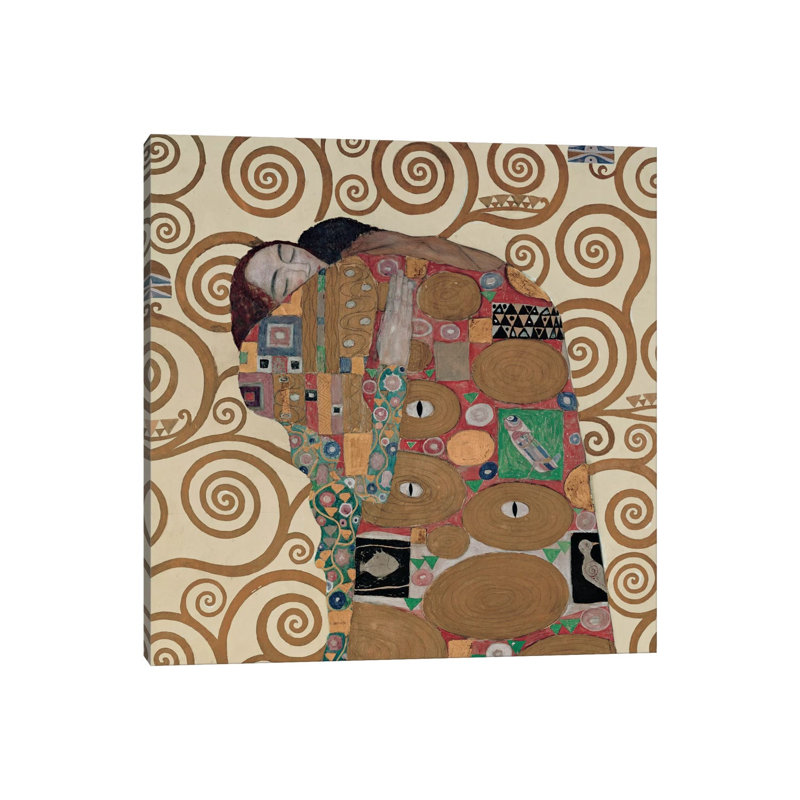 Fulfillment, Square by Gustav Klimt - Wrapped Canvas Print, 93.98 cm H x 93.98 cm W x 1.91 cm D