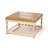 32.1'' W Round Upholstered Ottoman With Lower Storage Shelf And Tray-Friendly Top