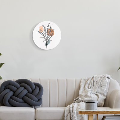 «Delicate Floral Arrangement», plaque murale circulaire de 12 po de diamètre par JJ Design House LLC