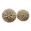 Boules de coquillages naturels de style bord de mer, objet de décoration moderne pour la maison - Élément décoratif pour le salon ou la chambre - Lot de 2, 12,5 cm x 10 cm, ivoire