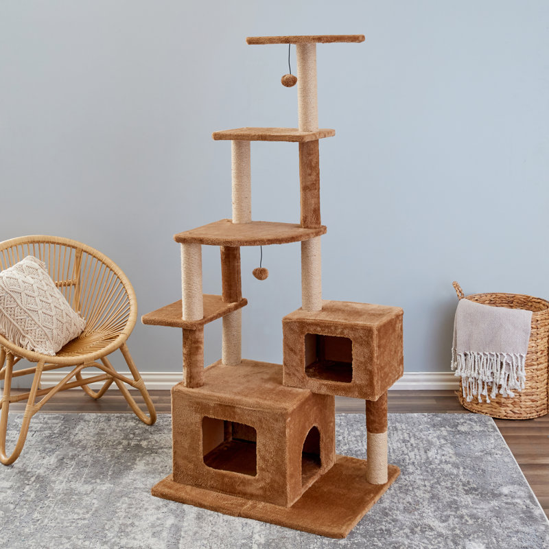Bengoa 66'' H Cat Tree, Brown