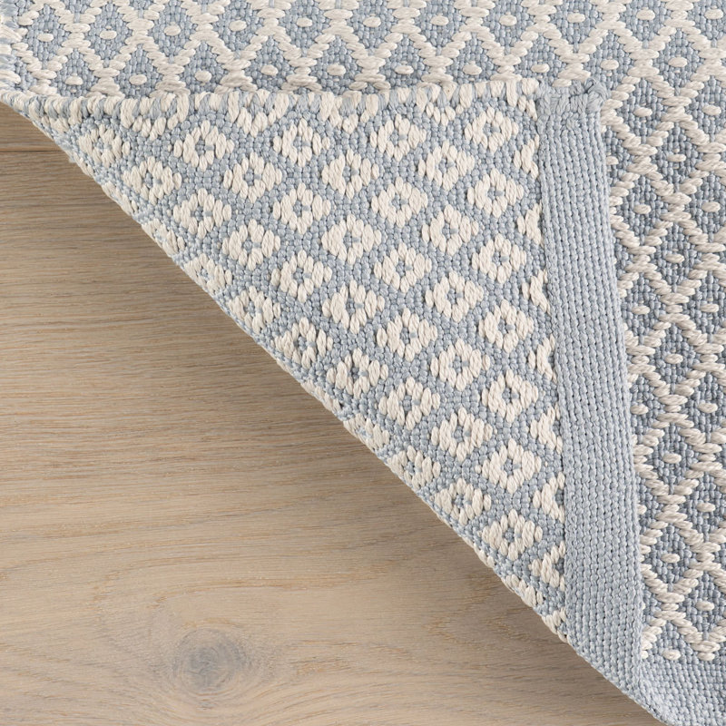 Riviera Swedish Blue Handwoven Indoor/Outdoor Rug, Rectangle 3' x 5'