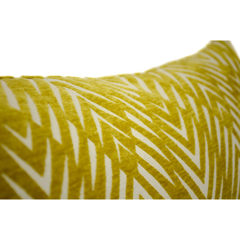Urban Loft Chevron Feather Reversible Throw Pillow, Yellow