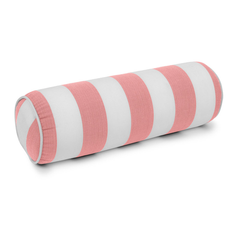 Traversin intérieur / extérieur avec passe-partout Sherry Kline's Cabana Stripe "Designer's Choice" avec cordon, coupe personnalisée, ouverture à fermeture à glissière pour housse amovible. Rempli de mousse de polyuréthane. Le rembourrage ne va pas à plat comme le rembourrage en polyester. La housse est lavable à la machine