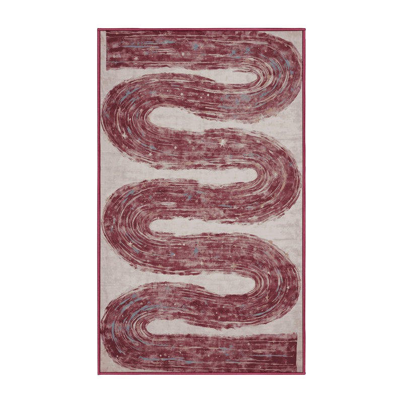 Tapis brun soyeux et moelleux, Rectangle 7 pi x 9 pi