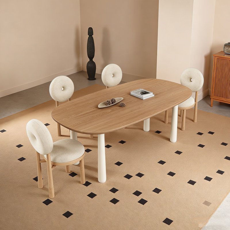 Table de salle à manger Bricen, 5 pièces: table, 4 chaises, H 29,52 po x L 55,11 po x l 31,49 po
