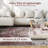 Washable Vintage Distressed Ombre Area Rug - Non-Slip, Soft Low Pile Carpet for Living Room, Brick Red, 4x6ft-1890792761-1890792760