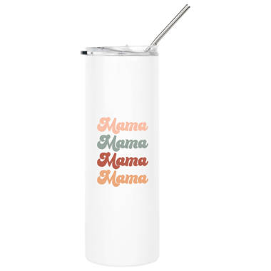 Mother's Day Skinny Tumbler with Lid and Straw - Stainless Steel Insulated Tumbler, Boho Mama | Andaz Press