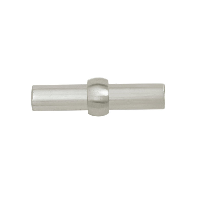 Ostia Collection Knob 2-1/2 Inch X 13/16 Inch Matte Black Finish, Satin Nickel