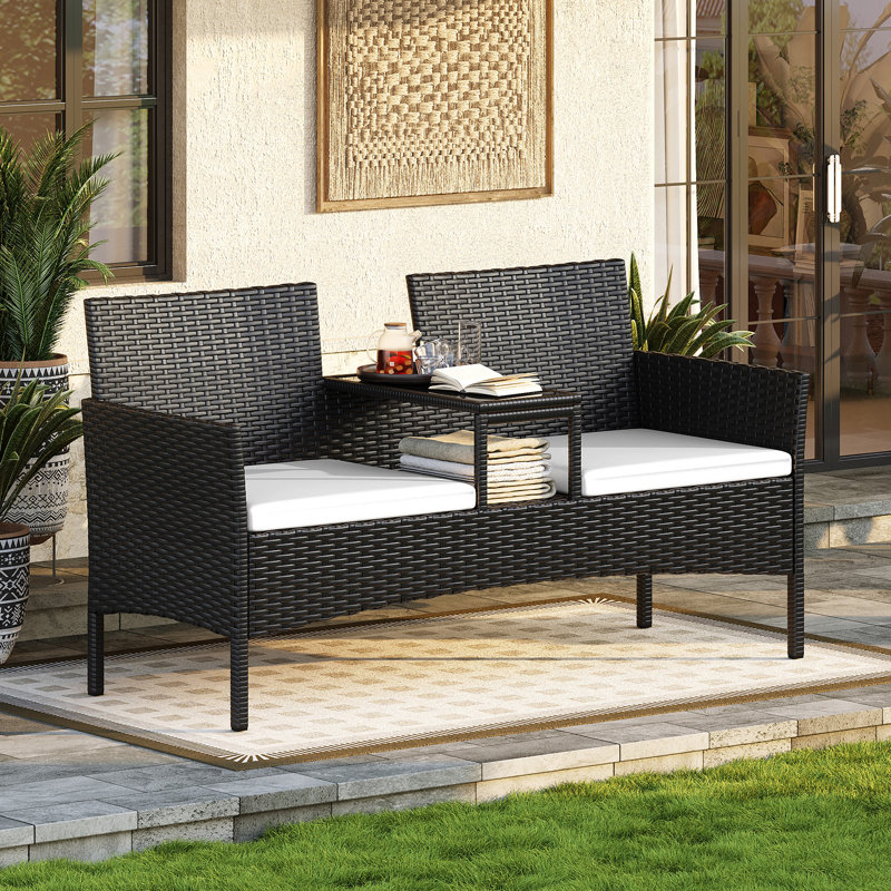 144cm Wide Straight Loveseat, White