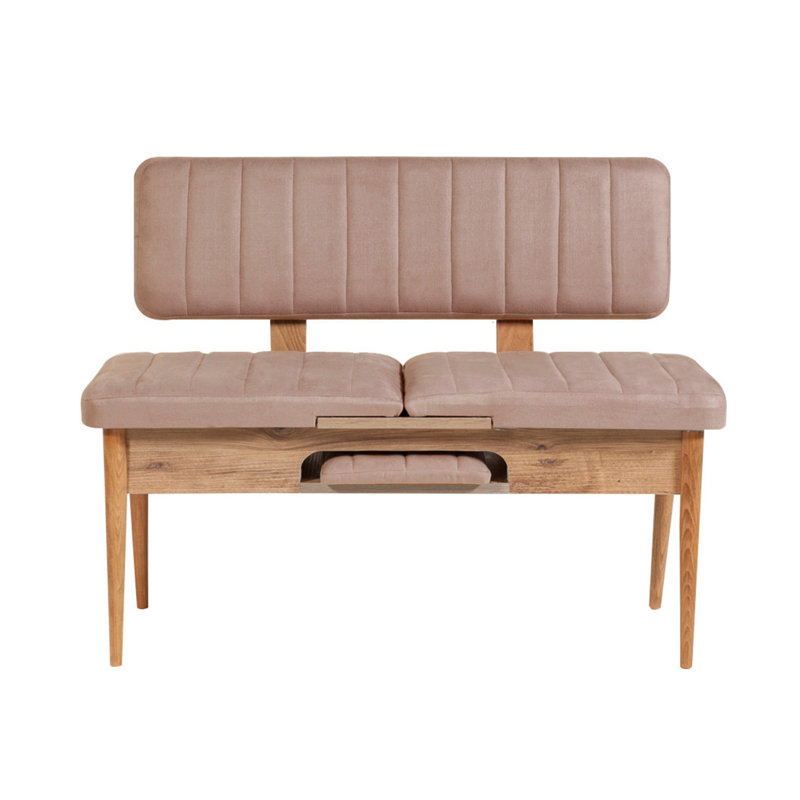 Banc rembourré Vioria, Naturel