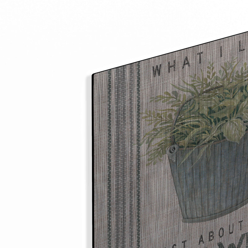 Galvanized Bucket What I Love' by Cindy Jacobs, Metal Wall Art, 12" H x 12" W