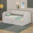 Twin Daybed With Pop Up Trundle,  Velvet Upholstered Extendable Day Bed Frame-652467694