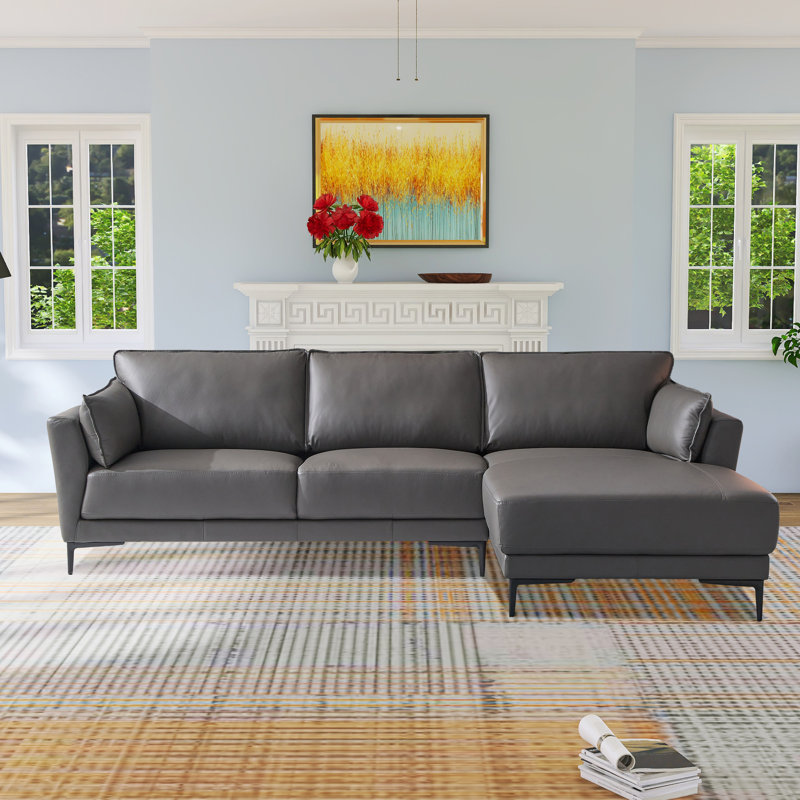Cozy Leather RAF Sectional
