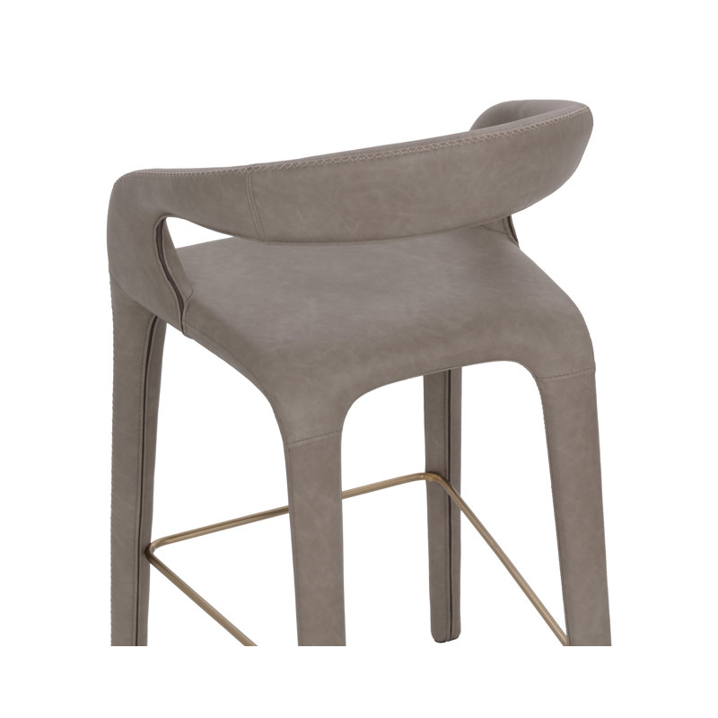 Atika Upholstered Stool with Metal Frame, Bar Stool (29.75" Seat Height)