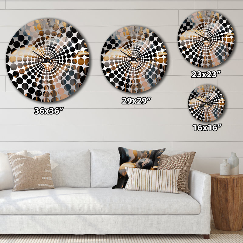 Gerta - Abstract Marble Wall Clock, Large