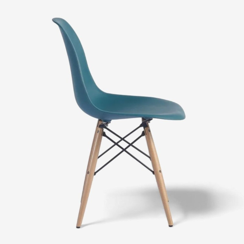 Neveyah Plastic Dining Chair, Teal