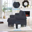 Canapé modulaire 110,2 po - Mousse haute densité, accoudoirs larges, base en bois massif-1756747560