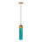 Dayville 1-Light Green Glass Dimmable Adjustable Pendant Light Fixture
