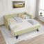 Lit de jour confortable avec couchette, port USB et adorable forme de vague-1805179027