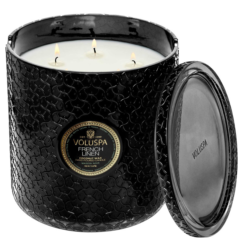 French Linen 5 Wick Hearth Candle