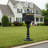 Aluminum Black Post Mounted Mailbox, Secure Locking Residential Curbside Mailbox