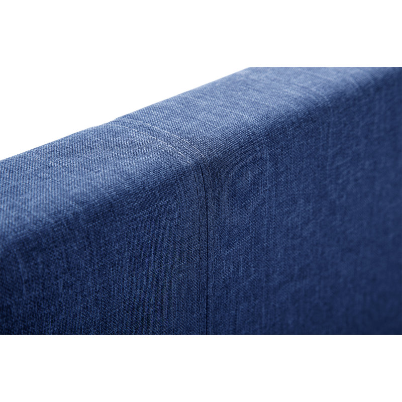 Lilianna Upholstered Bed, Single (3'), Blue, No Mattress