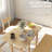 Foldable Dining Table, Drop Leaf Table with Solid Wood Frame
