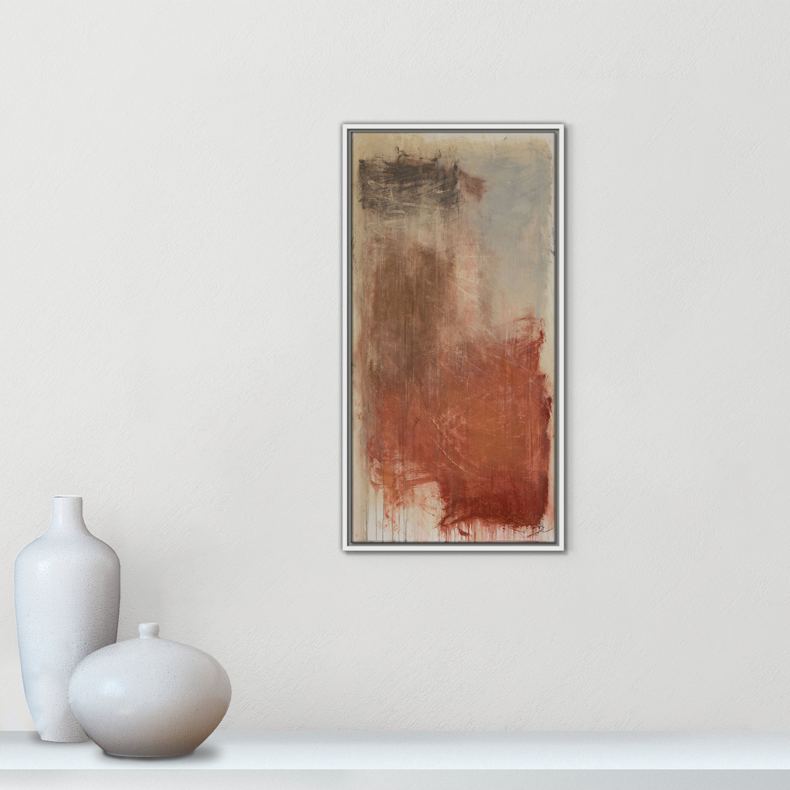 Colin "Autumn Over The Riviera" Print, 31.5" H x 16.5" W, White