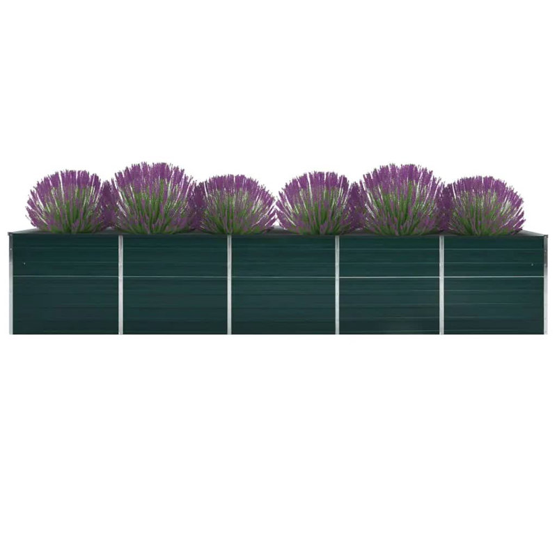 Nichols Handmade Metal Raised Garden Bed, Green