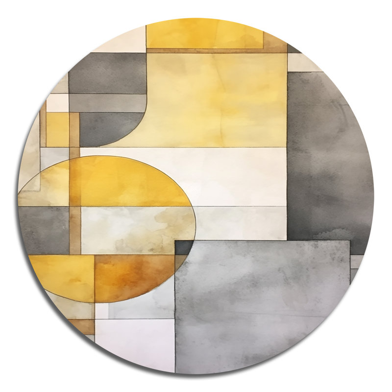 Dunagan - Art abstrait rond en métal, H 23 po x l 23 po