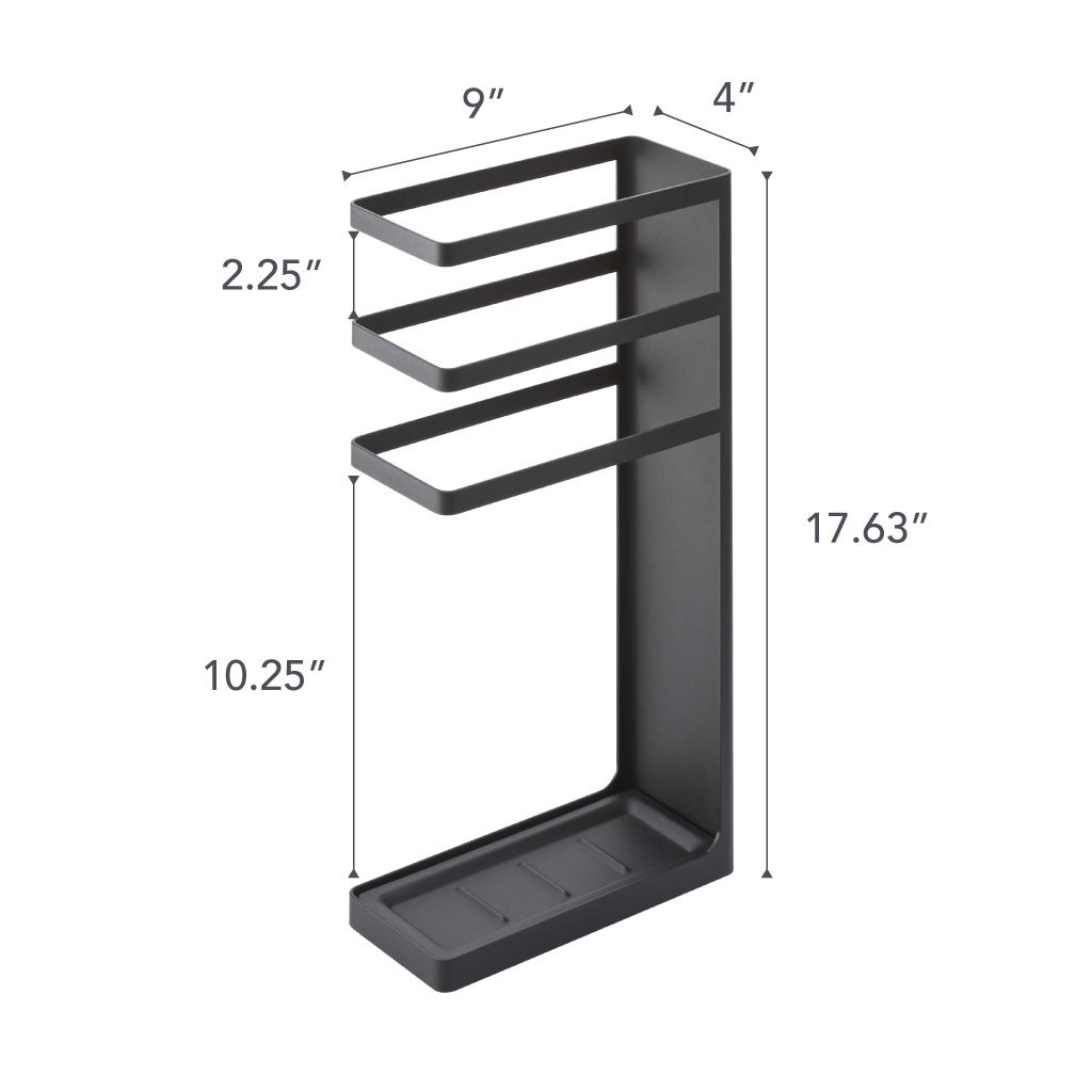 Yamazaki Home Freestanding Steel Umbrella Stand, Black