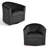 Upholstered Black Velvet Swivel Barrel Chair-146180421