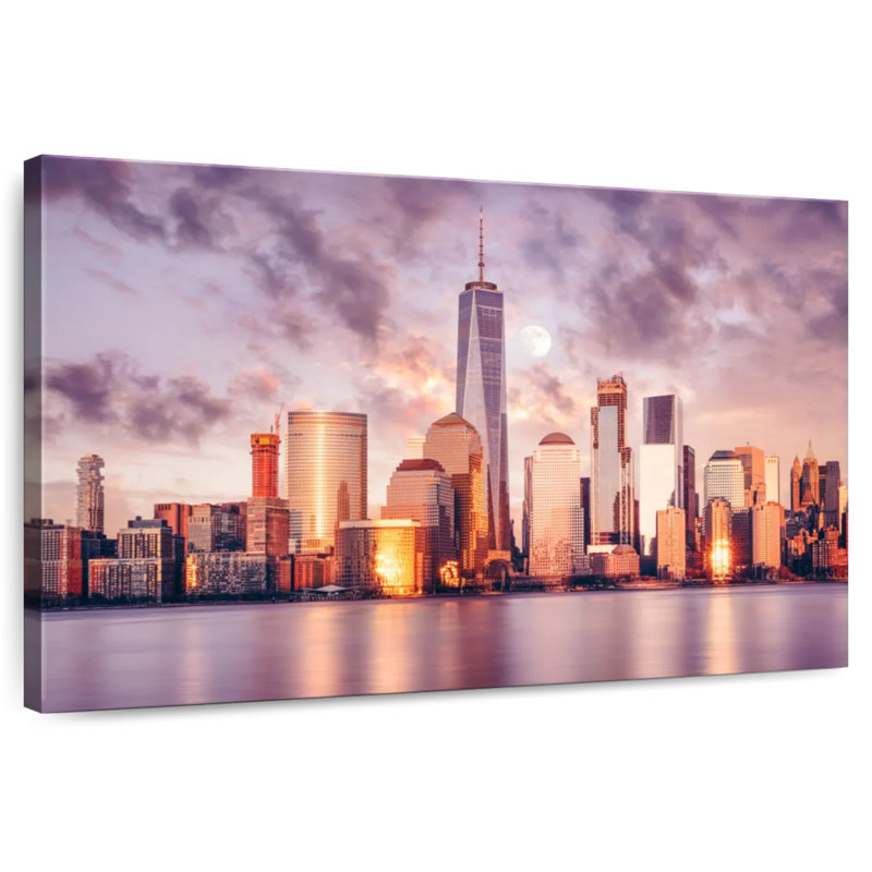 Ravi NYC Spring Sunset, 24" H x 36" W
