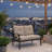 48" All-Weather Metal Loveseat 2 Seats Couch Sofa With Beige Cushions & Khaki Frame-481246521-481246520