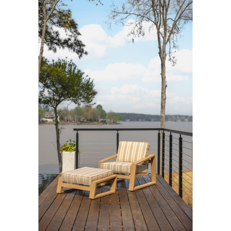 Pursuit Outdoor Ottoman, Watercolor Blossom Capri