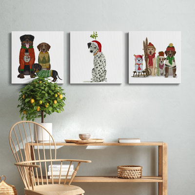 " Christmas Des - Ugly Christmas Sweater Competition " 3 - Pieces Painting Print