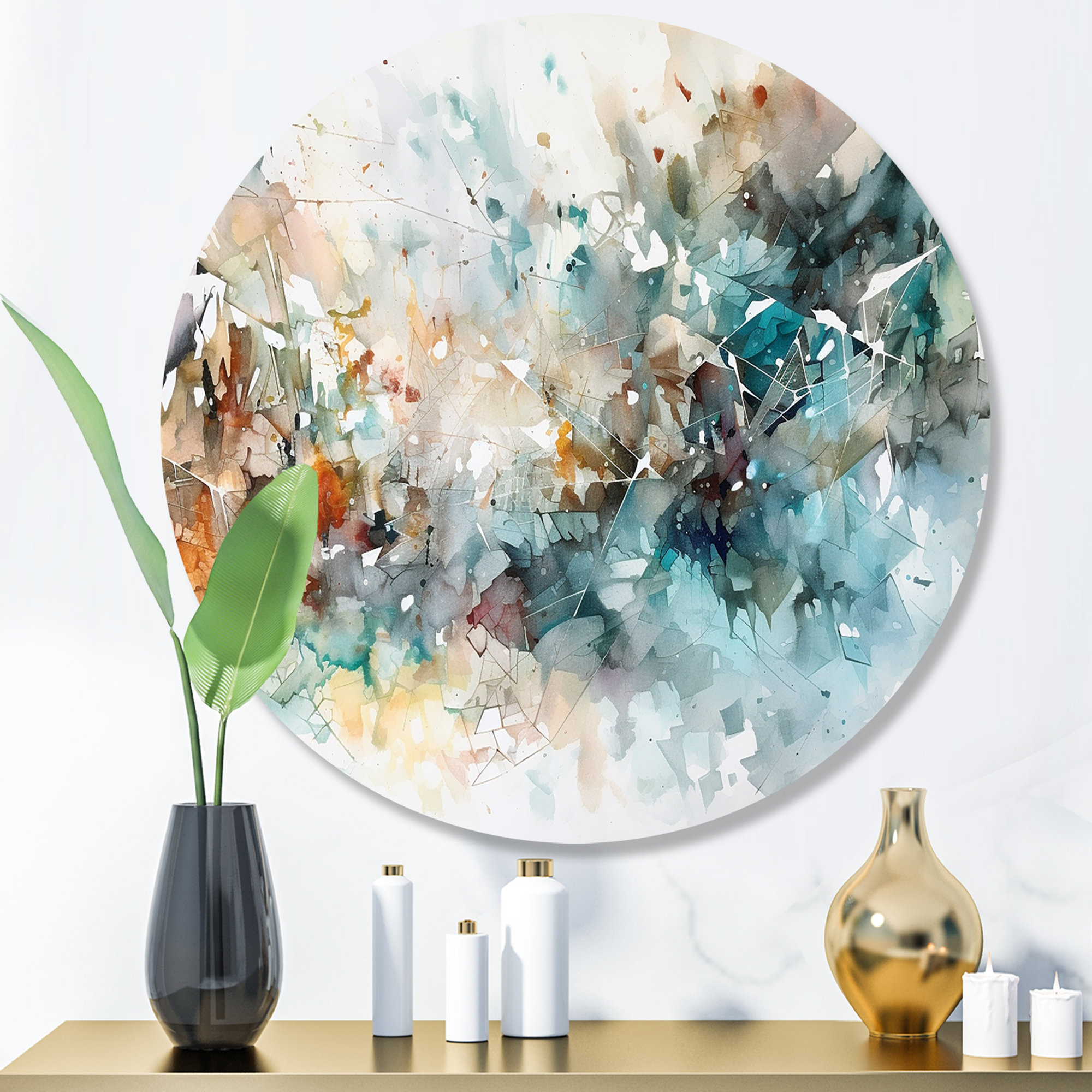 DesignArt Abstract Wall Decor on Metal | Wayfair