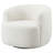 Eadey Sherpa Upholstered Swivel Accent Chair with Rounded Wraparound Back, Natural-915766414