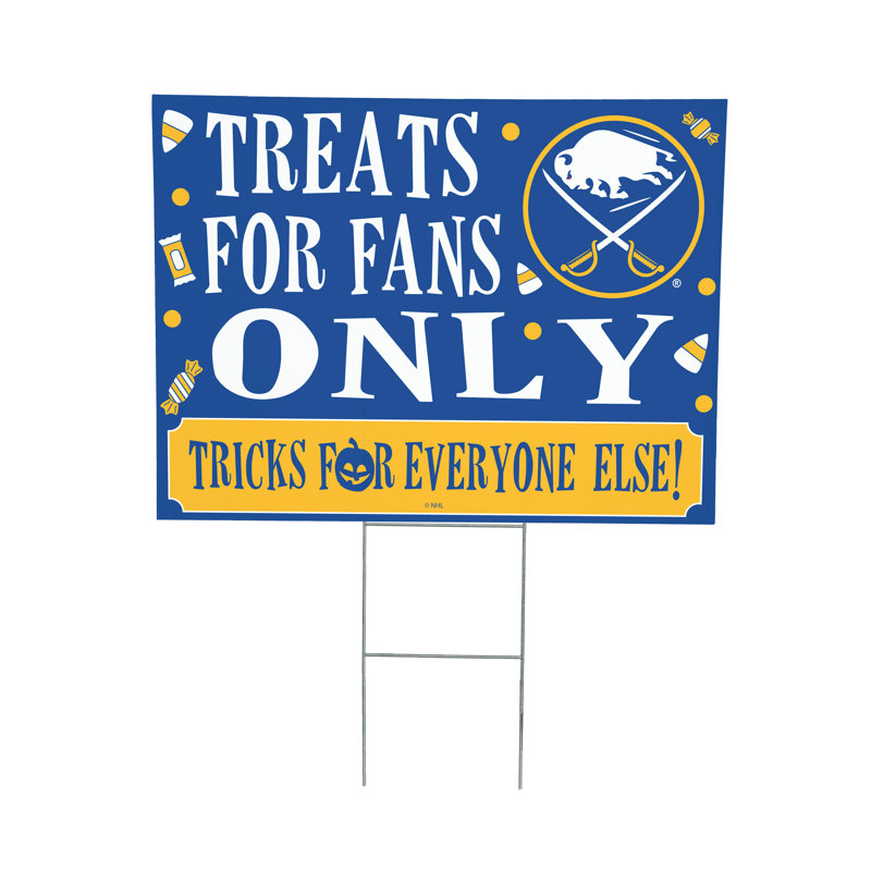 Enseigne de cour des Bruins de Boston, friandises d'Halloween pour les fans, Sabres de Buffalo