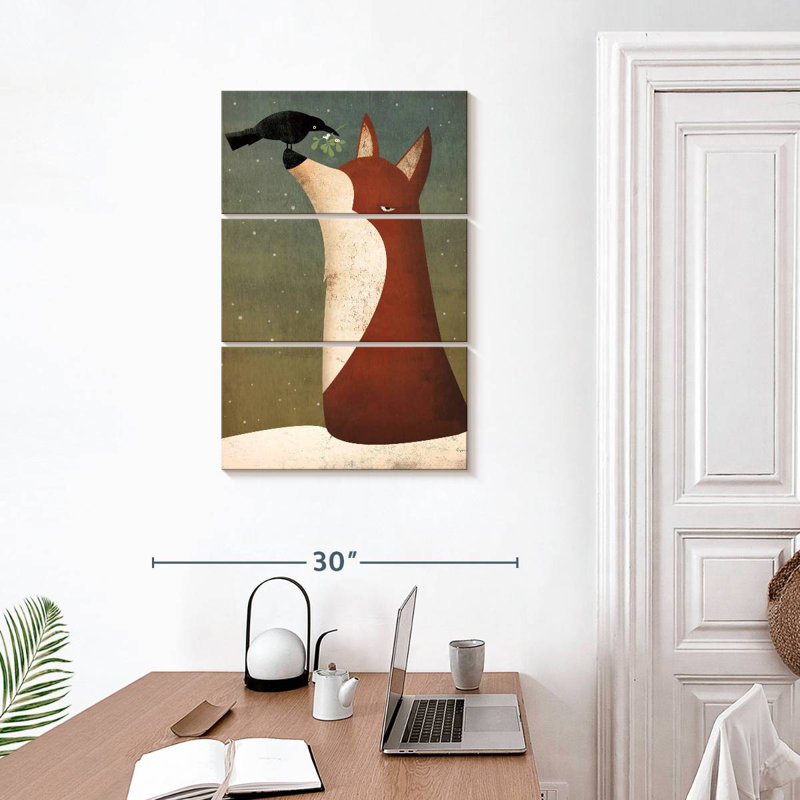 Brampt Fox And Mistletoe, 32" H x 20" W
