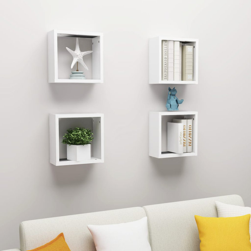 Étagère murale cubique en bois d'ingénierie Vidaxl vidaXL 2/4 / 6x Multicolore