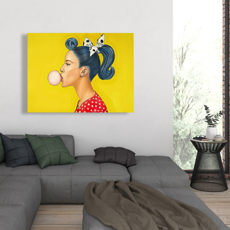 Retro with Beautiful Ponytail - Canvas Home Decor