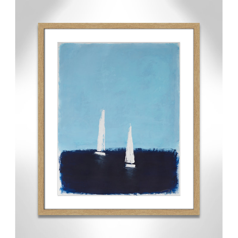 «Morning Sails II» par , L 21,5 po x H 25,5 po, Imprimé mat, Naturel