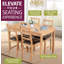 Abadou 4 -Person Oak Solid Wood Dining Set